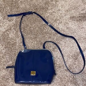 Dooney & Bourke Shiny Royal Blue Crossbody Purse